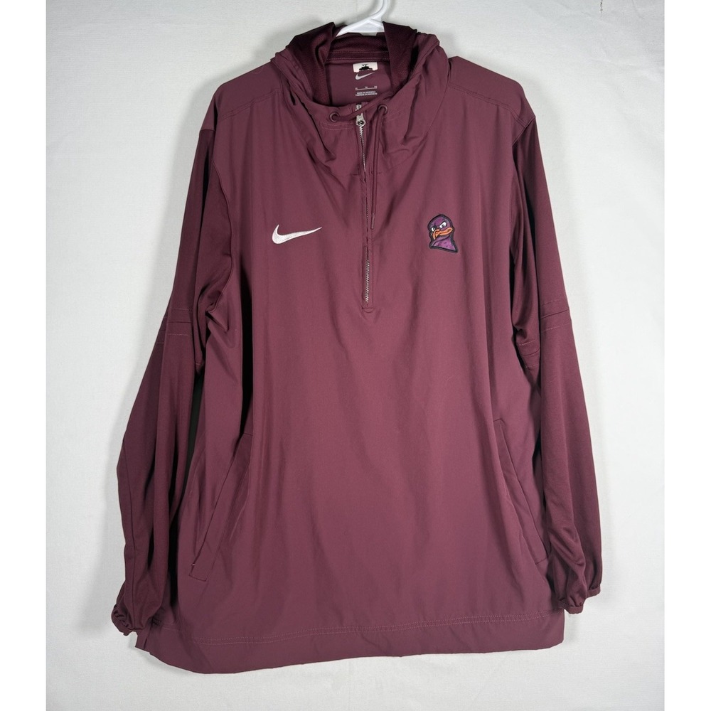 Nike Pregame Sideline Hooded Jacket Mens XL Team Issue Virginia Tech Hokies VT